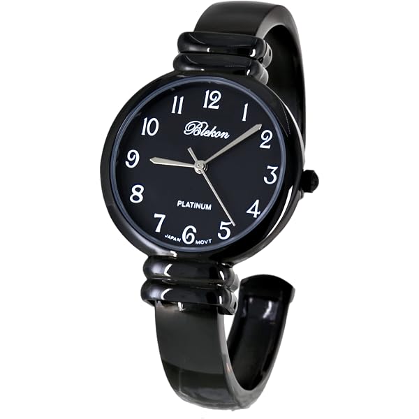 Women\'s Black And Blue Hand Analog Metal hinged Pearl Cuff Bracelet Wrist Watch Amazon.com: Blekon Original Mother of Pearl Cuff Bracelet  main image 3