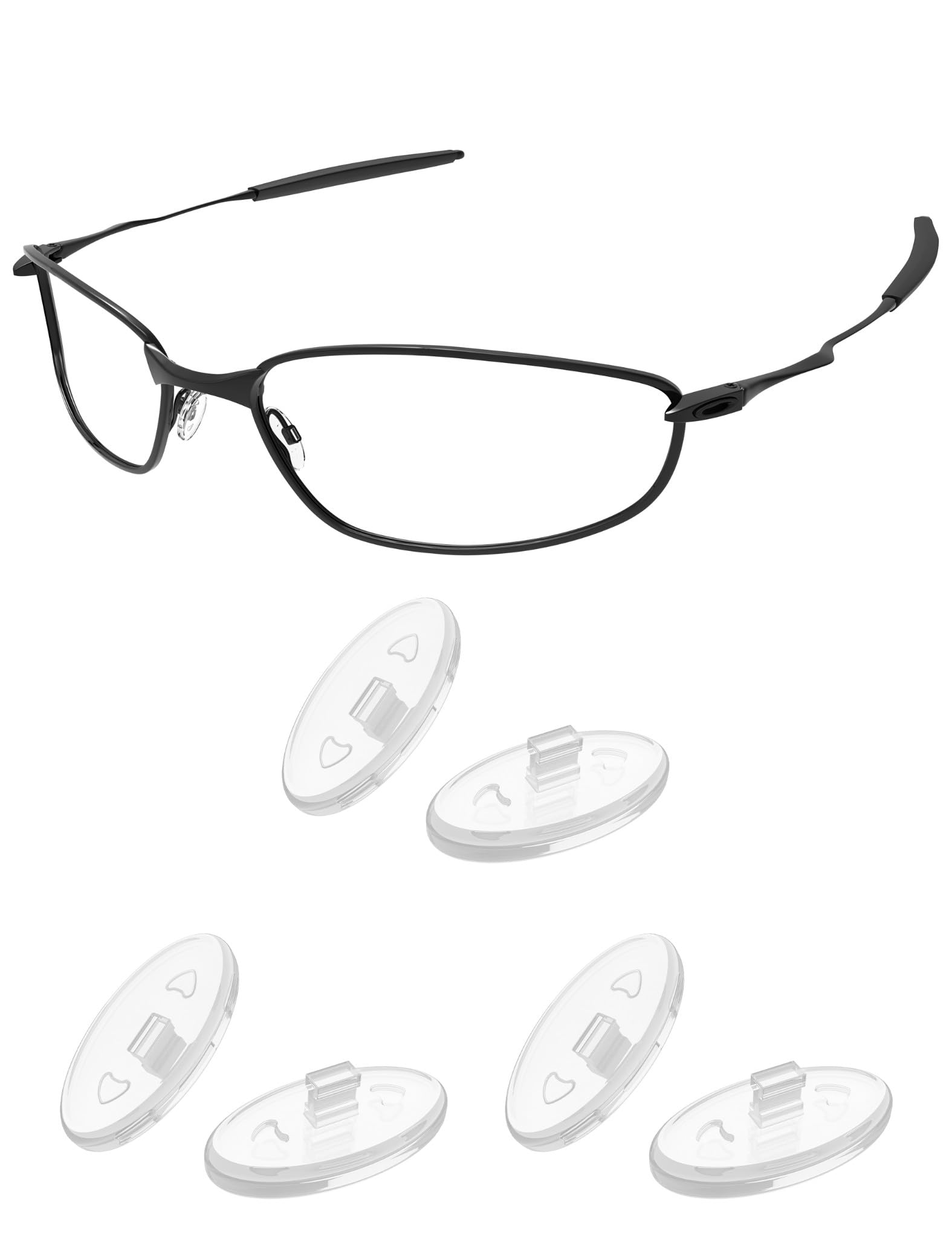 PapaViva Replacement Nose Pads Nosepieces for Oakley Crosshair 1.0 (2005)/Crosshair S - Euro Fit (3 Pairs Packed)