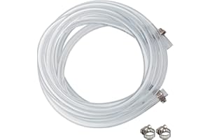 10ft Draft Beer Line 3/16" ID X 7/16" OD for Homebrewing Liquid with Screw Clamps by LUCKEG