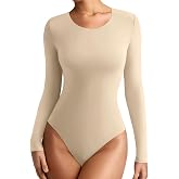 REORIA Womens Long Sleeve Round Neck Double Lined Bodysuits for Women | Basic Fall Winter Layer, Business Casual Shirts,Daily Going Out Outfits,Every Day Wear,Soft Slim fitted Clothing,2026 Top