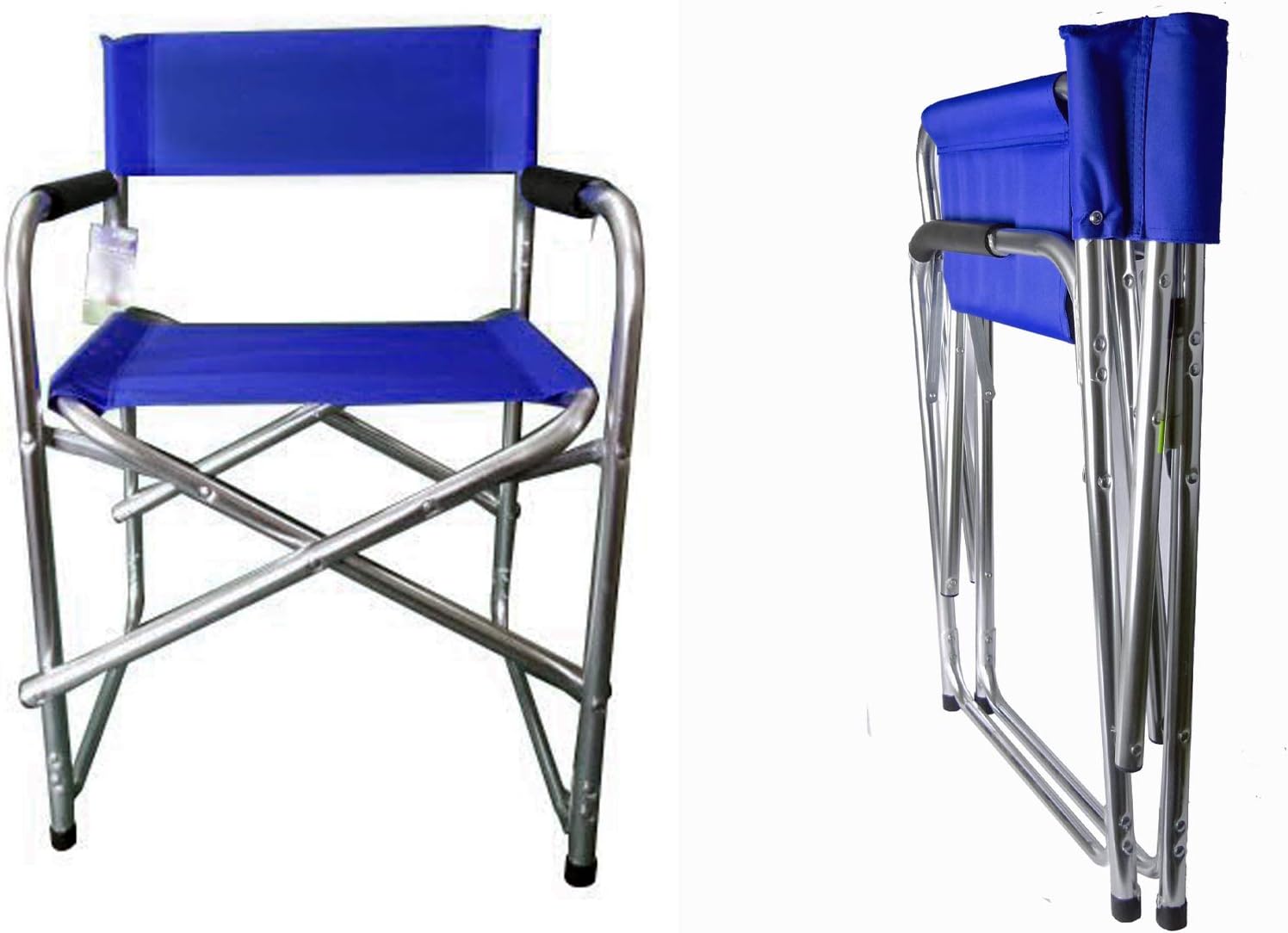 ALUMINIUM LIGHTWEIGHT GREEN FOLDING DIRECTORS CHAIR WITH ARMS FOR