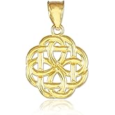 14k Gold Triquetra Celtic Trinity Charm Pendant
