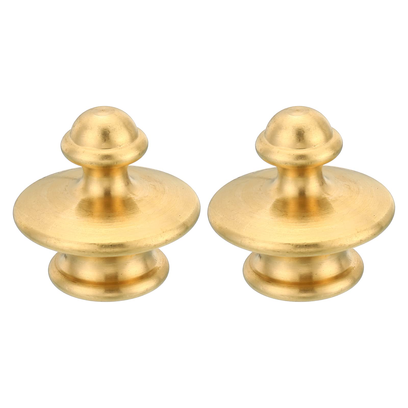 PATIKIL M10 Thread Lamp Finial Cap Knob, 2 Pack Brass Lamp Shade Harp Top Screw Caps Decoration Light Fixture for Table Lamps Floor Lamps 30x29mm