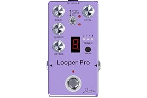 IOPPWIN Rowin RE-05 Looper Pro Guitar Effects Pedal with Tuner, Delay, Chorus, Reverb - 40s Recording, Unlimited Overlapping Loops