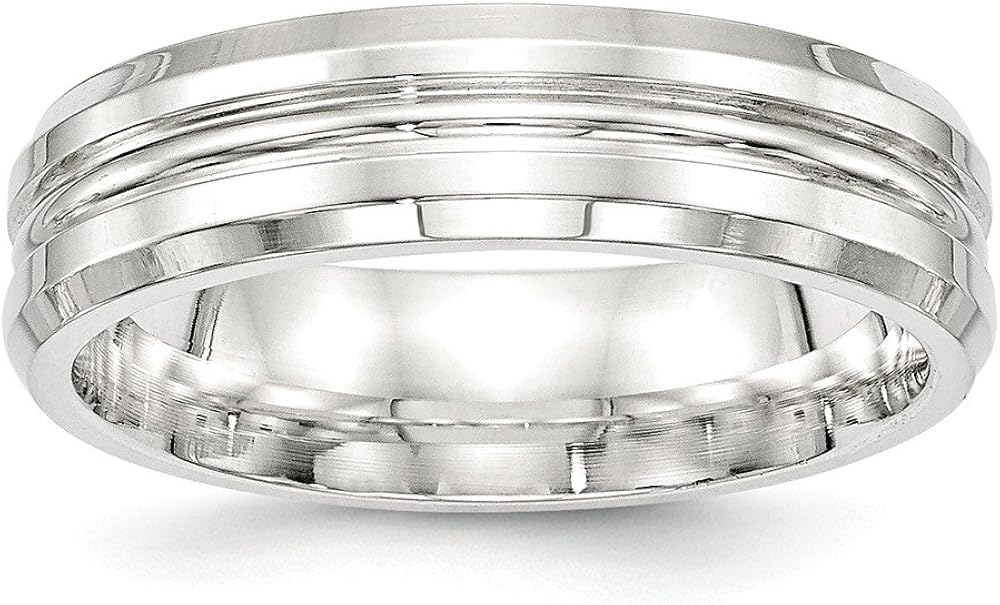 Bridal Wedding Bands Fancy Bands SS 6mm Polished Fancy Band