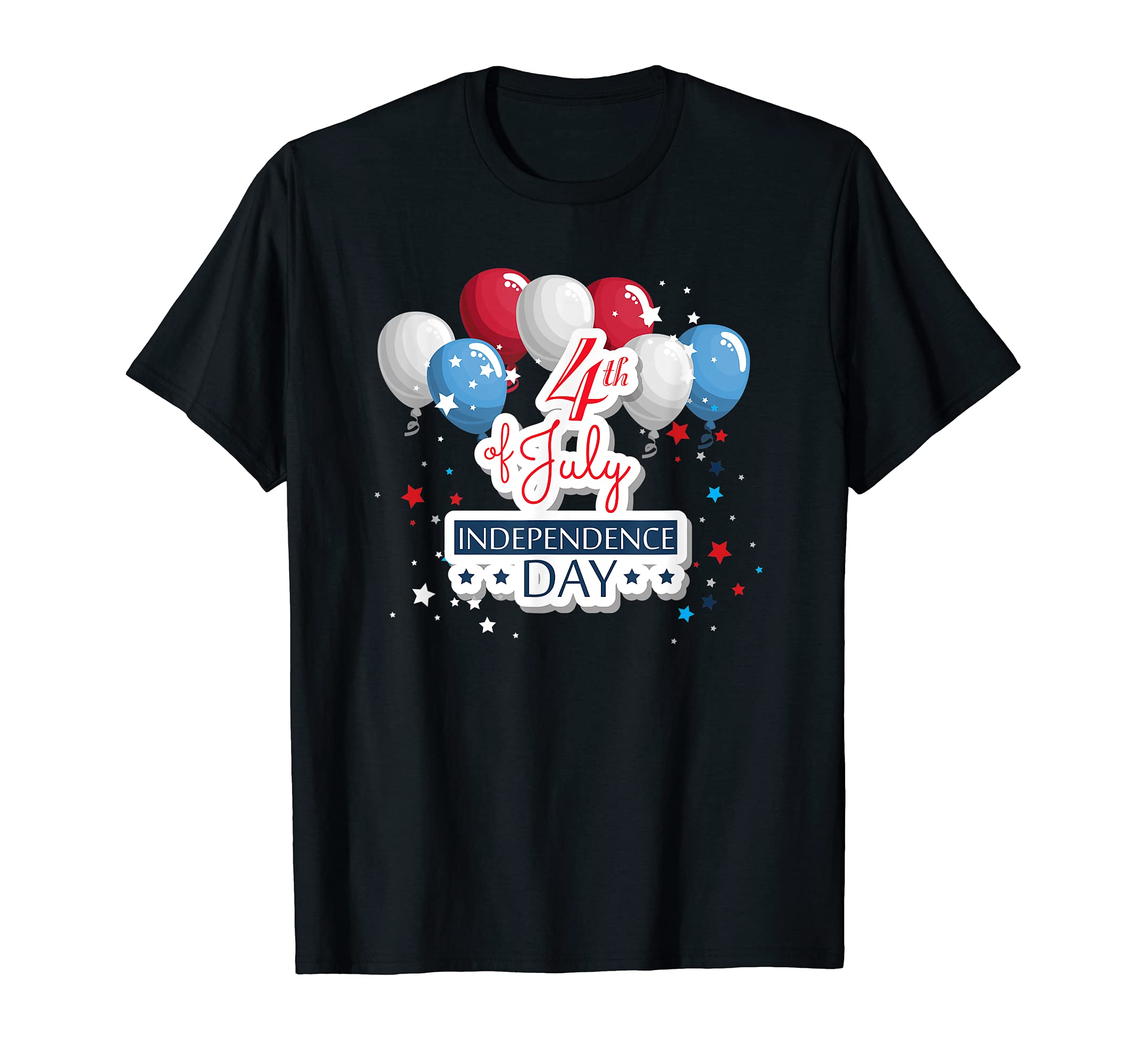 4th of July Independence Day Red White Blue Balloons T-Shirt