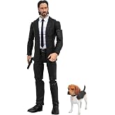 DIAMOND SELECT TOYS John Wick Select Action Figure , Black | John Wick Select 7 Inch Action Figure - John Wick &amp; Dog