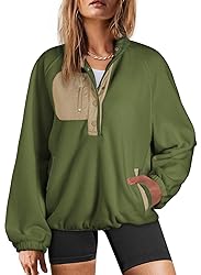 Dokotoo Sweatshirts or Women Color Block Button V