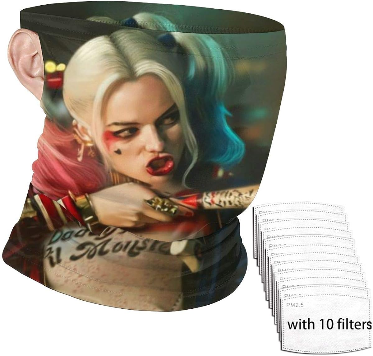 Harley Quinn Unisex Face Mask Neck Gaiter Windproof Mask