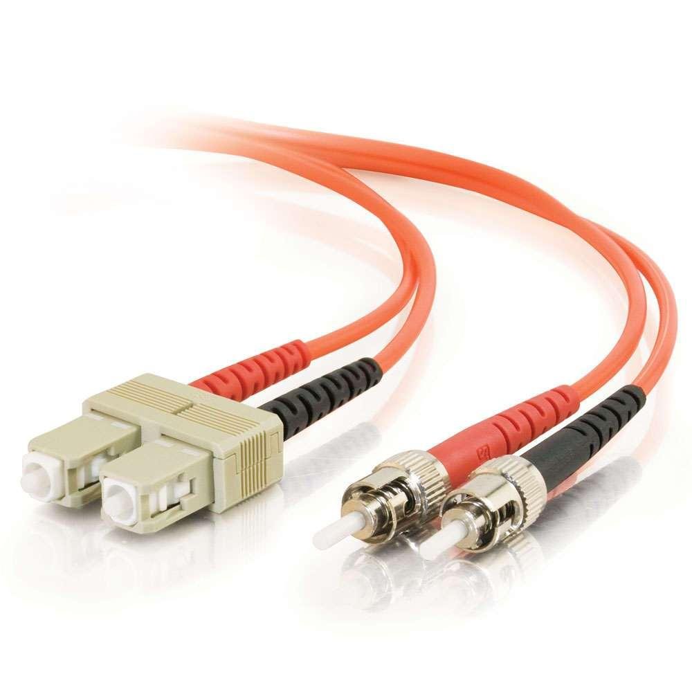 C2G 30m Fibre/Fiber Optic Cable for Fast Ethernet, Fiber Channel, ATM and Gibabit Patch Cable ST/ST LSZH Duplex Multimode 50/125 Fibre Cable