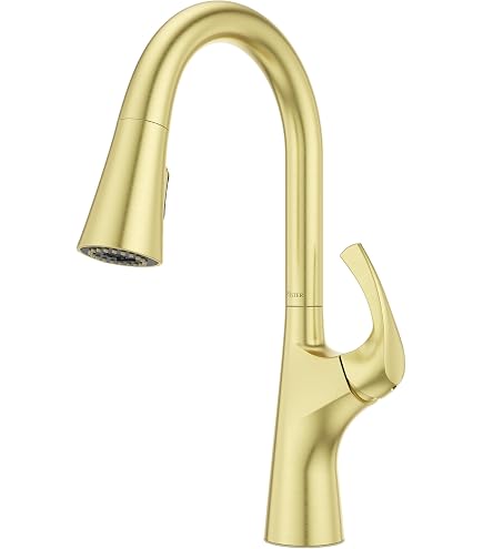 Pfister Kitchen Faucet – Single Hole Brushed Gold Sink Faucet With Modern Design - View #8