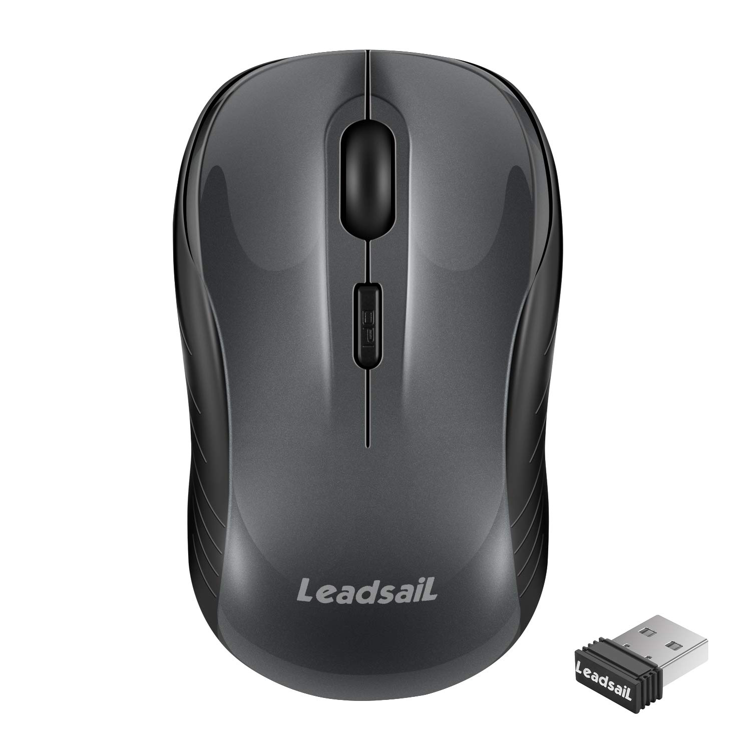 Wireless Mouse for Laptop Silent Cordless 2.4G USB Mini Mouse, Optical Ambidextrous Computer Mobile Mouse, 1600DPI with 3 Adjustable Levels for Windows 10/8/7/XP/Mac/Macbook Pro/Air/HP/Lenovo