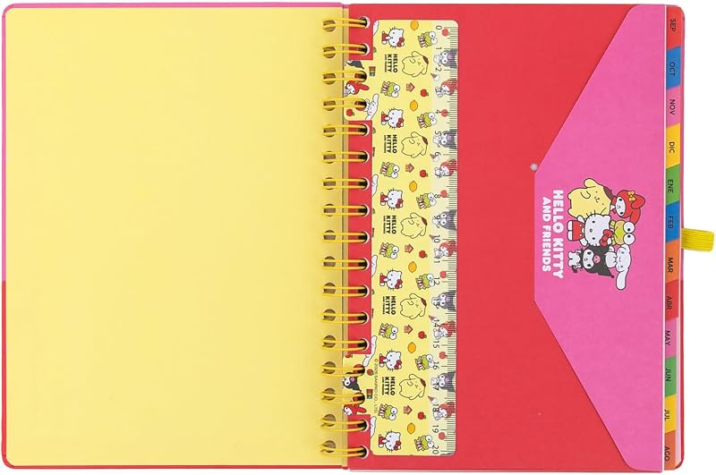- Agenda Semanal Escolar Hello Kitty 2026-2027 com Autocolantes e Extras – Planeador Completo de setembro de 2026 a agosto de 2027