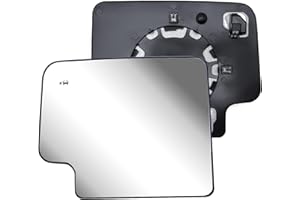 LONGLING Replacement Driver Left Side Door Towing Mirror Main Big Glass Flat Heated with Back Plate and BLIS for Chevrolet Silverado and GMC Sierra 1500 2500 HD 3500 HD from 2019 to 2024