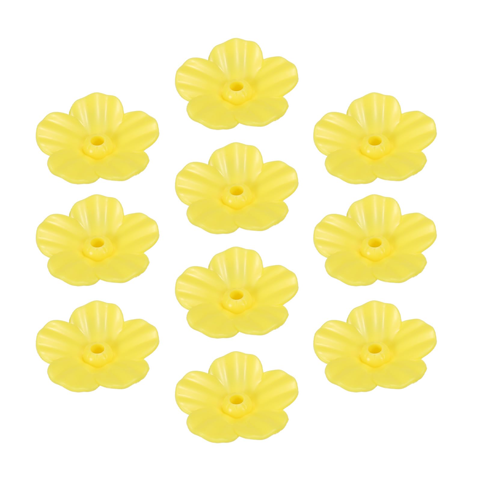 PATIKIL 1.2 Inch Hummingbird Feeder Replacement Flowers, 16 Pack Bird Feeder Flowers Hummingbird Feeding Ports Feeders for Outdoors Hanging Feeders, Yellow