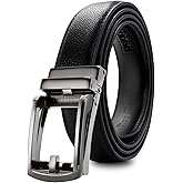 Ray Shark Mens Dress Belt-Ratchet Belt Leather 1 1/4"(32mm) for Dress Pants Casual Golf Dress Pants-Adjustable Trim to Fit