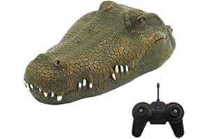 GoolRC Flytec V002 RC Boat, 2.4G Remote Control Electric Racing Boat for Pools with Simulation Crocodile Head Spoof Toy