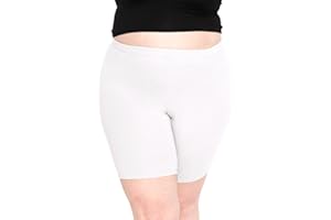STRETCH IS COMFORT Women's Plus Size Cotton Biker Shorts | Cotton | X-Large - 7X