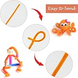 G2PLUS 100Pcs Orange Pipe Cleaners 30cm 6mm Craft DIY Easter view 5