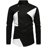 SweatyRocks Men's Button Down Dress Shirt Long Sleeve Business Casual Work Shirt