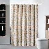 Sfoothome 72x 78 Fabric Shower Curtain Waterproof and Mildew Free Bath Curtains Heavy Weight, European Style