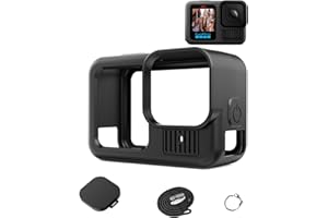 Silicone Protector Cover Compatible for GoPro Hero 13, with Soft Camera Lens Cover, Lanyard for Go Pro Hero 13 Accessories Ki