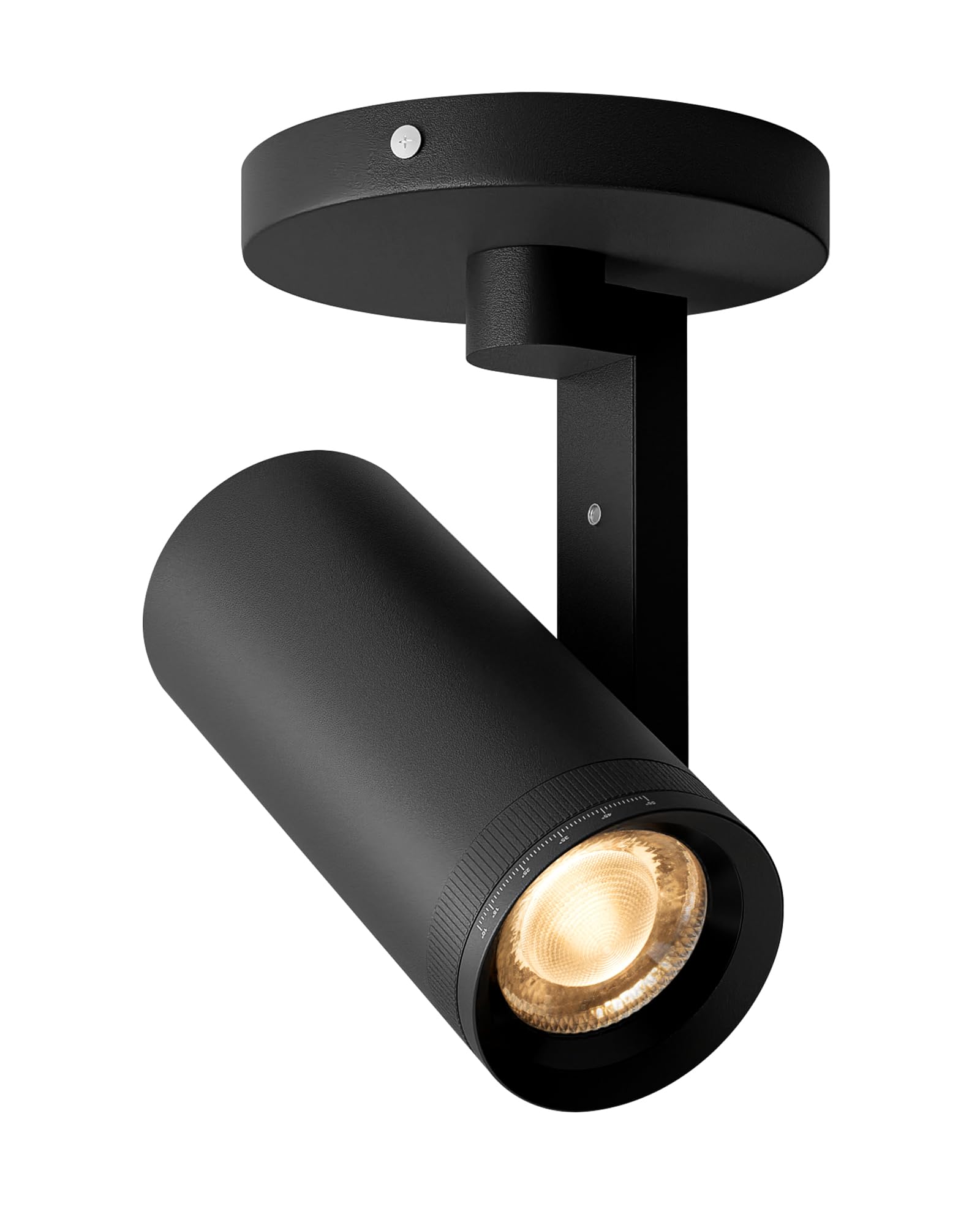 Aisilan Black Zoomable Spotlight 12W LED Dimmable, Adjustable Beam Angle 10°-55°, Rotatable Single Spotlights CRI 97, Aluminum Spot Lights Indoor Ceiling or Wall Mounted for Murals, Living Room — image 1