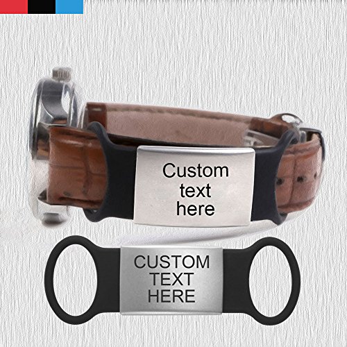 BBX JEWELRY Free Engraving Silicone Waterproof Black Safety Alert ID - Helmet ID - Runners ID - Fitness ID - Triathletes ID - Religious ID - Kids ID -Cycling ID - ID Bracelet 3 Pack