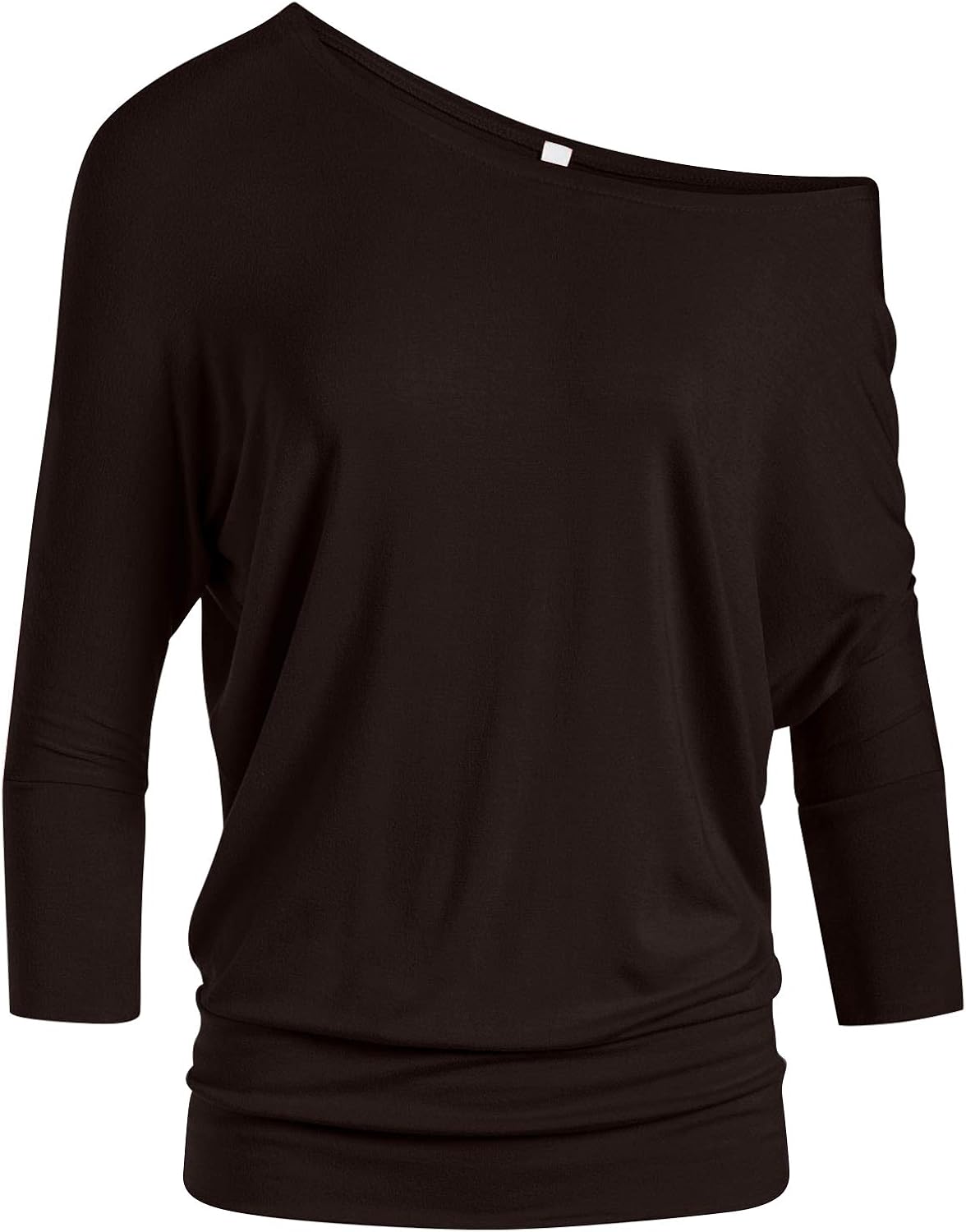 Dolman Tops for Women Sexy Off The Shoulder Tops Banded Waistband Shirts 3/4 Sleeves Regular and Plus Size Tops at  Women’s Clothing store