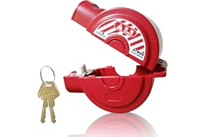 PKLIYH Universal Gate Valve Lockout,Hose Bib Lock for Outdoor Faucet Knob/Water Spigot/Propane Tank,1 to 2-1/2 in Dia Valve Handles,Secure Lock Device for Outside Garden Valve (1 Pack)