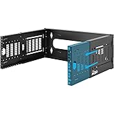 Tecmojo 4U Wall Mount Network Rack, 19" Open Frame Patch Panel Bracket with Adjustable Depth 9.7-15.9 in, Fits Shallow IT Equipments, 110 lbs Capacity, EIA-310 Compliant