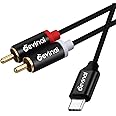 Devinal USB C to RCA Audio Cable, Type C to Dual RCA/Phono TRS Stereo Cord Adapter Y Splitter for Smartphone, Tablet, Laptop Link Amplifier, Mixing Console Mixer, Speaker, 6.6 Feet