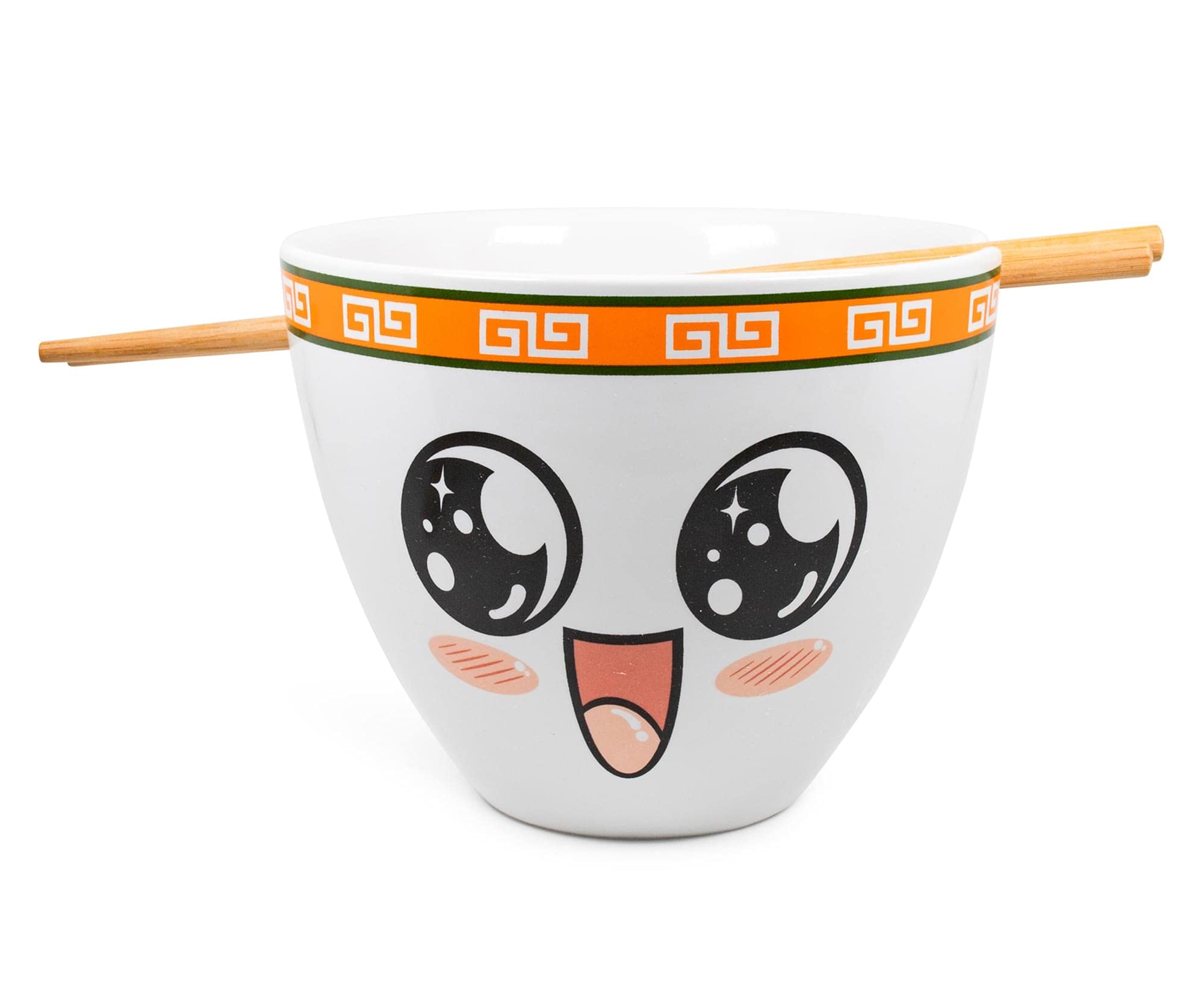 Bowl Bop Pho-Kin Good Japanese Ceramic Dinnerware Set | Includes 16-Ounce Ramen Noodle Bowl and Wooden Chopsticks | Asian Food Dish Set For Home & Kitchen | Kawaii Anime Gifts, Snack Collectible