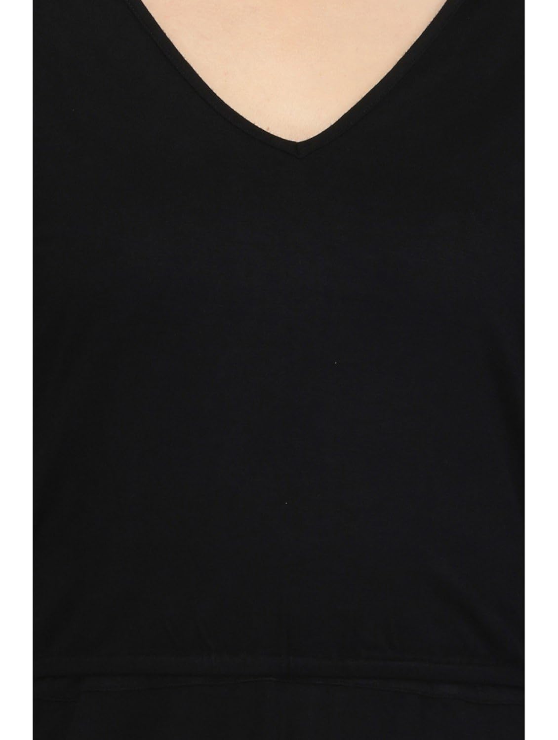 karmic vision women's viscose lycra black casual top