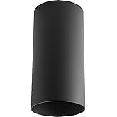 Progress Lighting 6-in Cylinder Outdoor Ceiling Light, 1-Light Modern Flush Mount, Interior and Exterior, Home or Porch, Alum