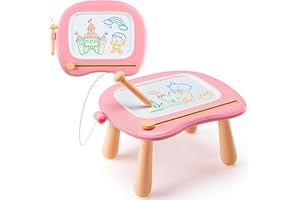 BAMBILO Toys for 1 2 3 Year Old Girl, Magnetic Drawing Board for Toddlers Kids 1-3, Doodle Board Preschool Learning Toys, Baby Christmas Birthday Gifts for 1 2 3 Year Old Girl, Pink