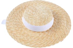 Women Vintage Straw Sun Hat Wide Brim Bow Summer Beach Vacation Hat