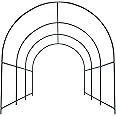Multi-Size Large Garden Support Arch Frame Climbing Plant Arch Arbor for Flowers/Fruits/Vegetables (9.8ft x 7ft x 7.2ft)