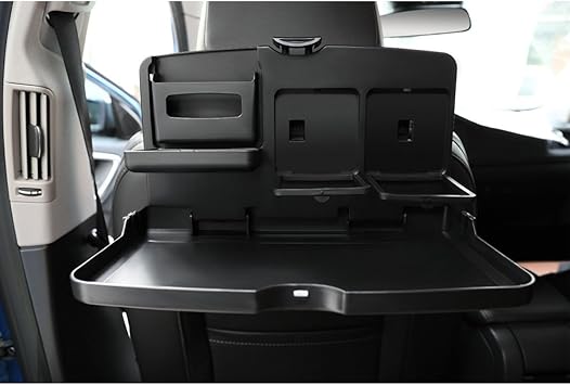 Amazon 車載用テーブル 車内食事トレイ カー用品 ドリンクホルダー 収納トレイ 後部座席用 多機能テーブル ドリンクホルダー 車 バイク