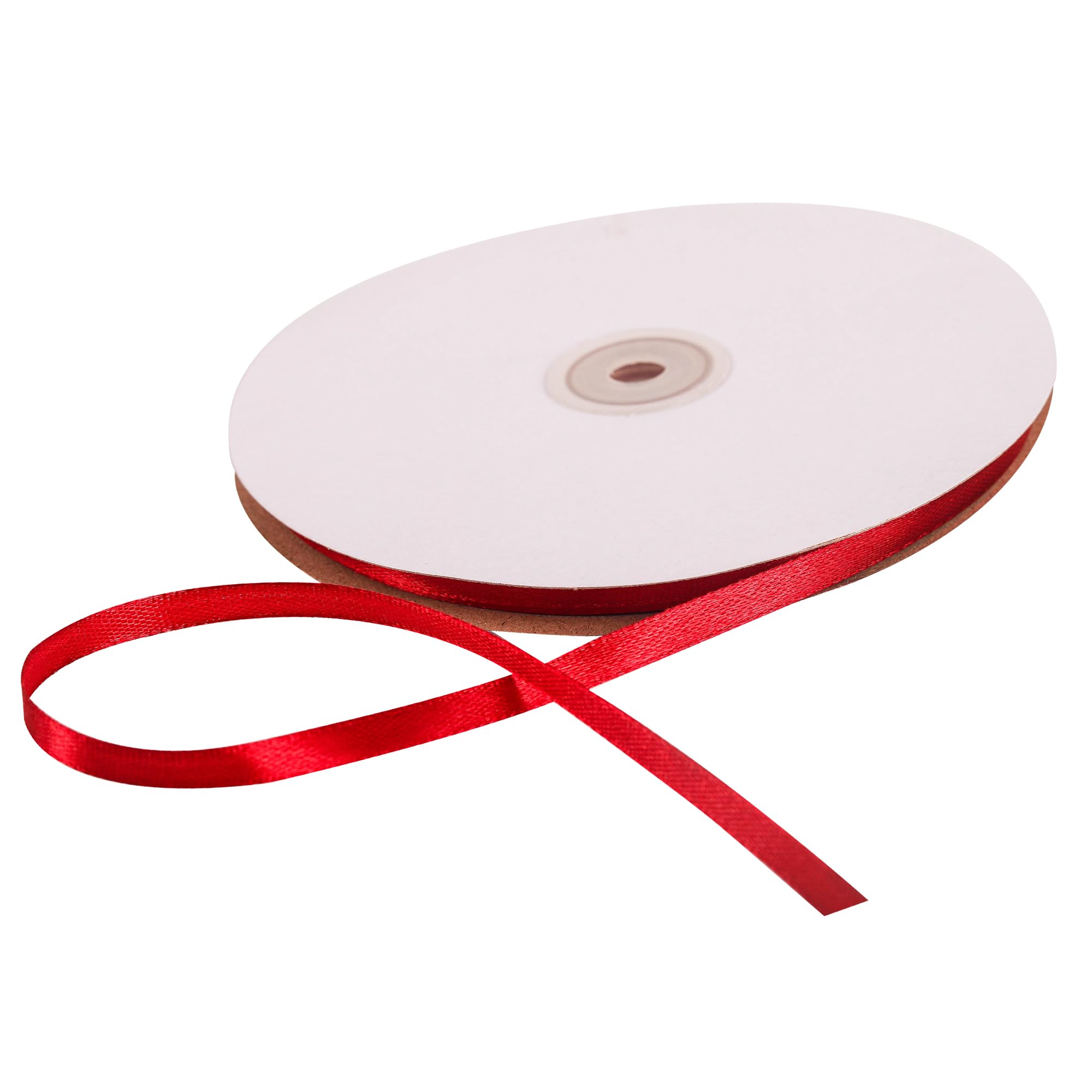 6mm Wine Red Ribbon for Gift Wrapping 91M,Wine Red Satin Ribbon Fabric 6mm Wrapping String for Crafting Hair Bow Christmas Cake Wedding Party Balloon Car Ribbon Decoration