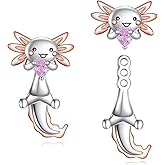 Animal Stud Earrings for Women 925 Sterling Silver Duck/Chicken/Corgi/Frog/Axolotl Earrings Jewelry Gifts
