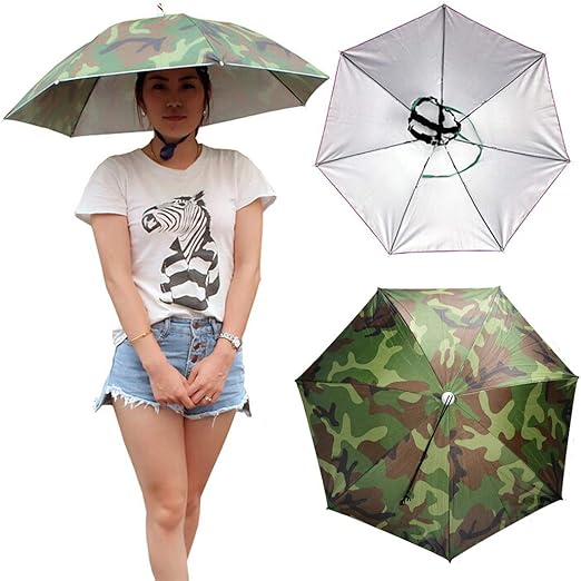 camouflage umbrella hat