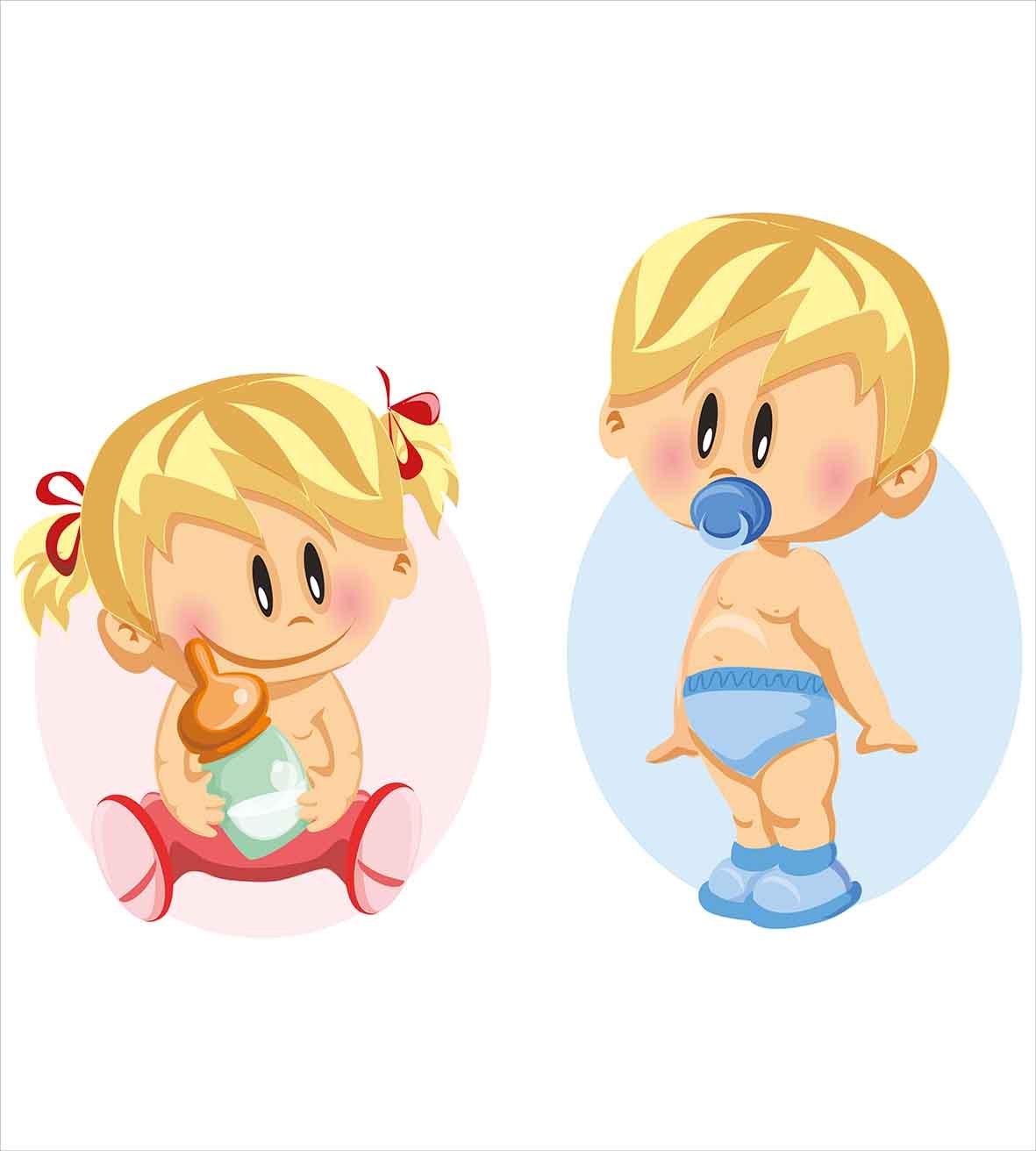 代引き手数料無料 Gender Reveal布団カバーセットby Ambesonne赤ちゃん Playing Together Sweet新生児childhood Romantic Happinessテーマ 装飾寝具セット枕のカバー マルチカラー Full Queen Nev Queen B0778j11y9マルチ1 Full Queen Sglog Co Il