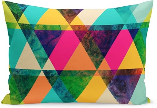 Amazon Com Aikul Throw Pillow Covers Pink Geo Abstract Neon
