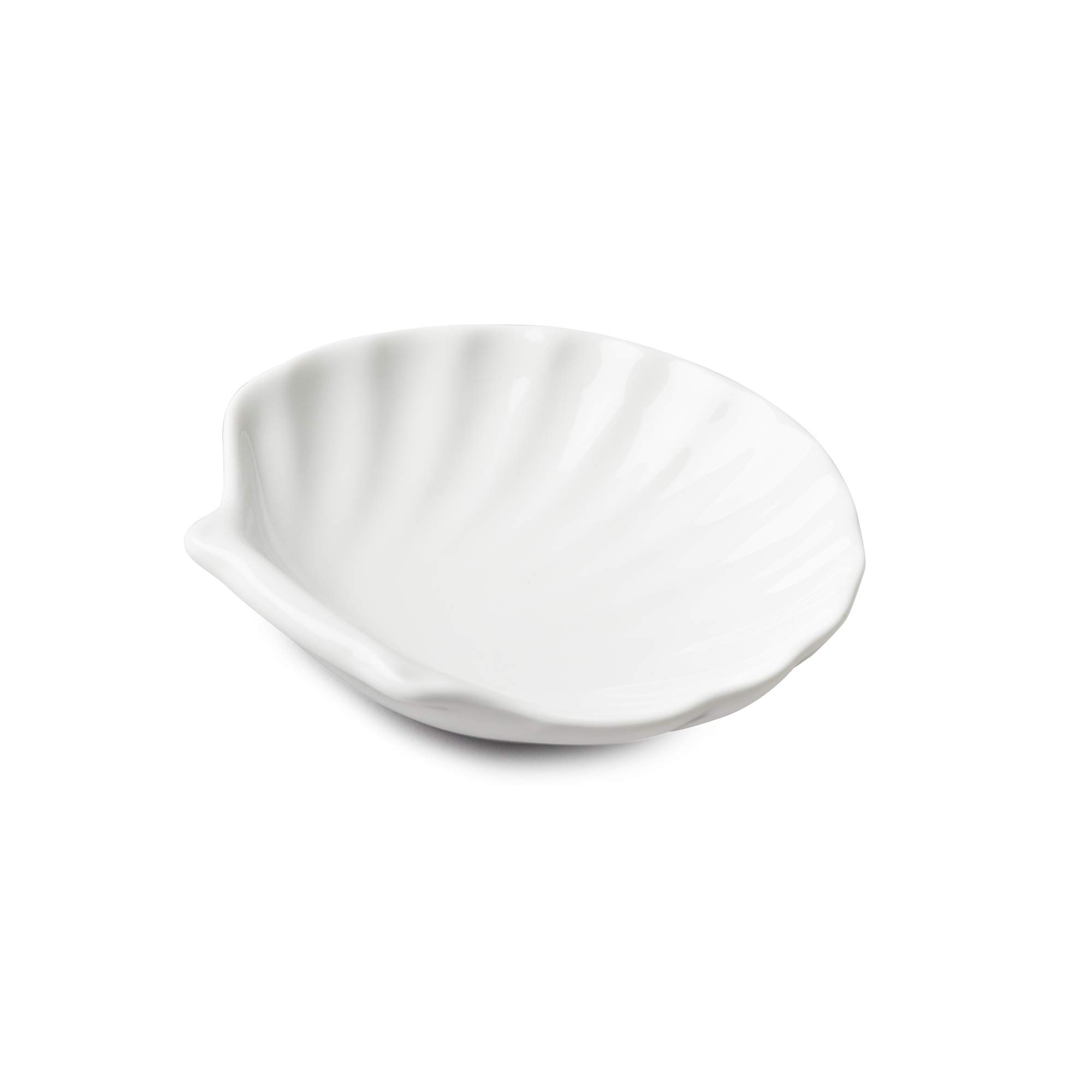 WM Bartleet & Sons 1750 T481 Traditional Porcelain Shell Design Serving Dish 7.5cm €“ White