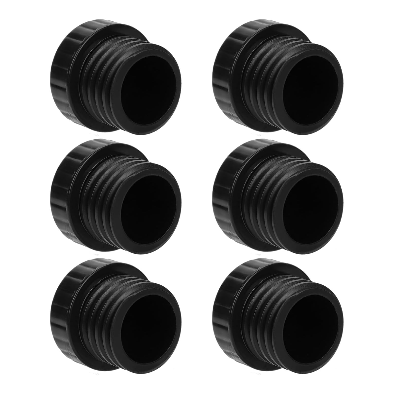 6pcs Light Socket Safety Caps Plugs, ID 0.75" OD 1.02" Light Socket End Caps，Light Socket Protective Caps Recessed Standard Light Sockets for Covering Unused Sockets (Black)