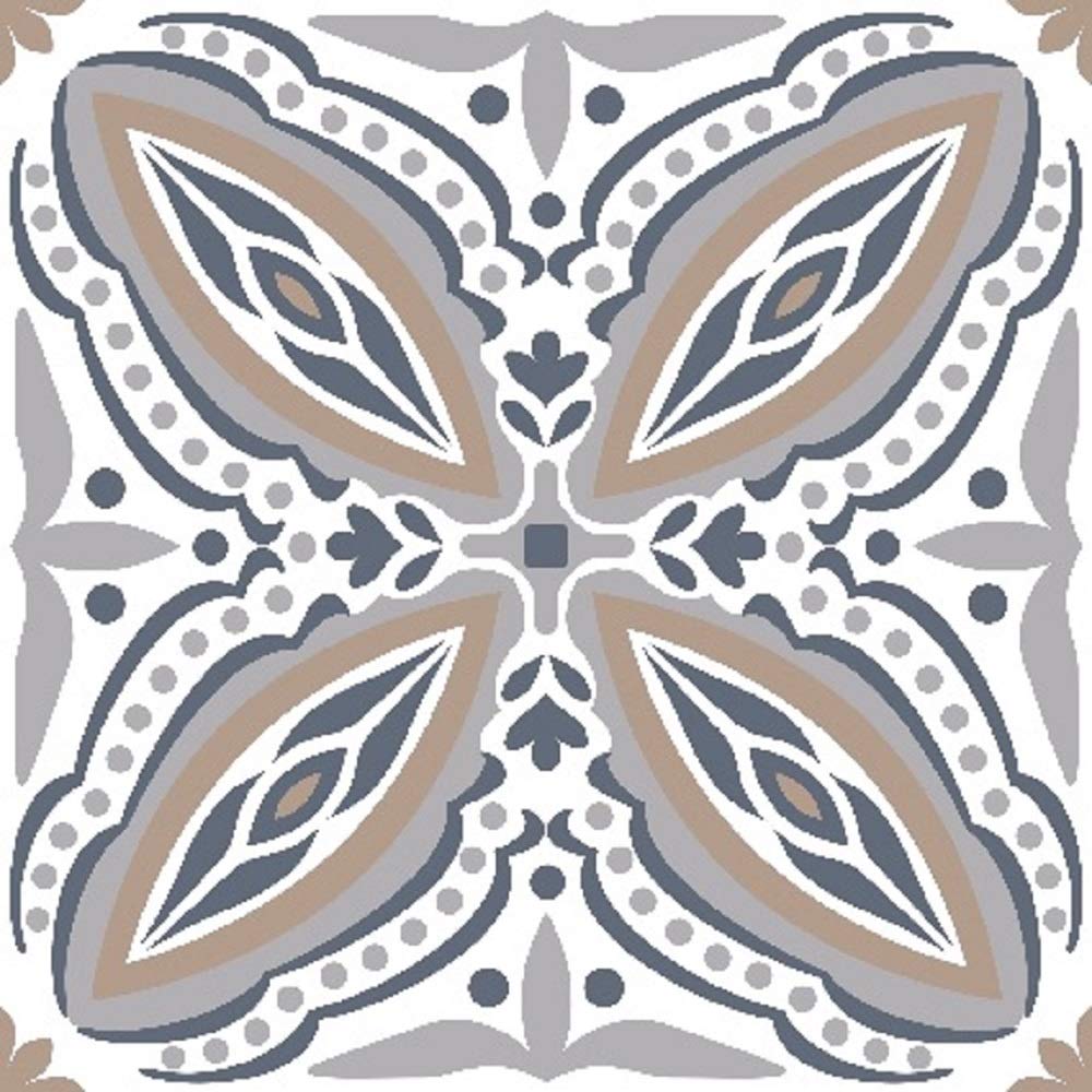 Traditional Modern Art Tile transfers Stickers Peel and Stick Room Wall Decor self Adhesive Vinyl Decals Kitchen Bathroom backsplash Vintage Victorian Moroccan Mosaic (Modern 1) Pack of 10