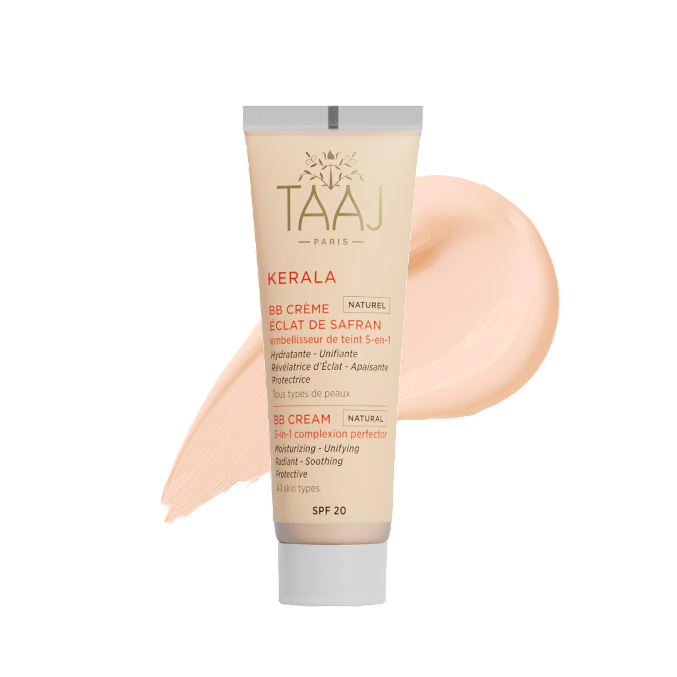 TAAJ | Matte Saffron Radiance BB Cream SPF 20 - KERALA | Hydrates, Evens & Brightens the complexion | Soothing | Targets complexion irregularities for perfect skin | Light & non-greasy | Vegan | 50ml