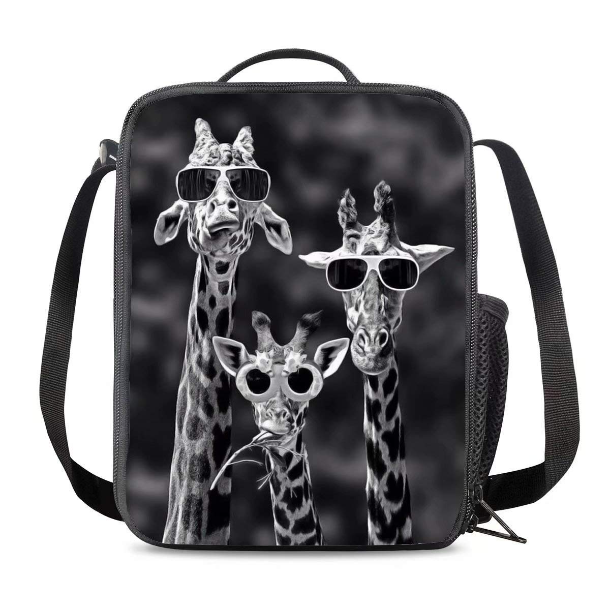 chaqlin Cute Giraffe Lunch Bag for Kids, Insulated Lunch Tote for Boys and Girls Lightweight Lunch Box Bag for Children to School Daycare Kindergarten