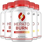 Hepato Burn Capsules – HepatoBurn Advanced Formula All Natural Supplement Maximum Strength (5 Pack - 300 Capsules)